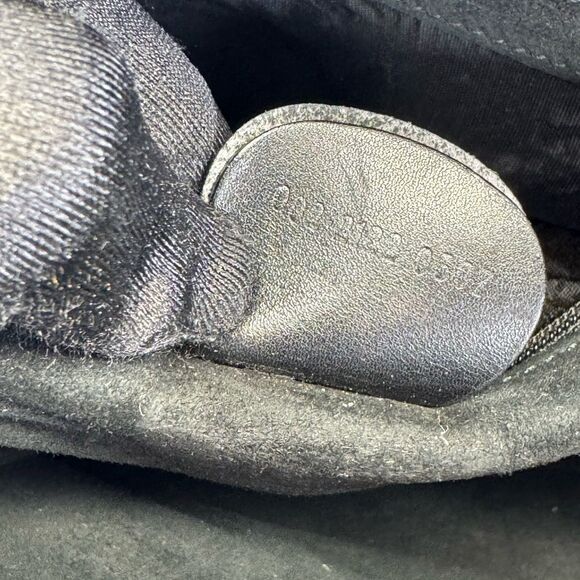 Gucci Bamboo Black Leather Top Handle Vintage Handbag - Picture 12 of 13